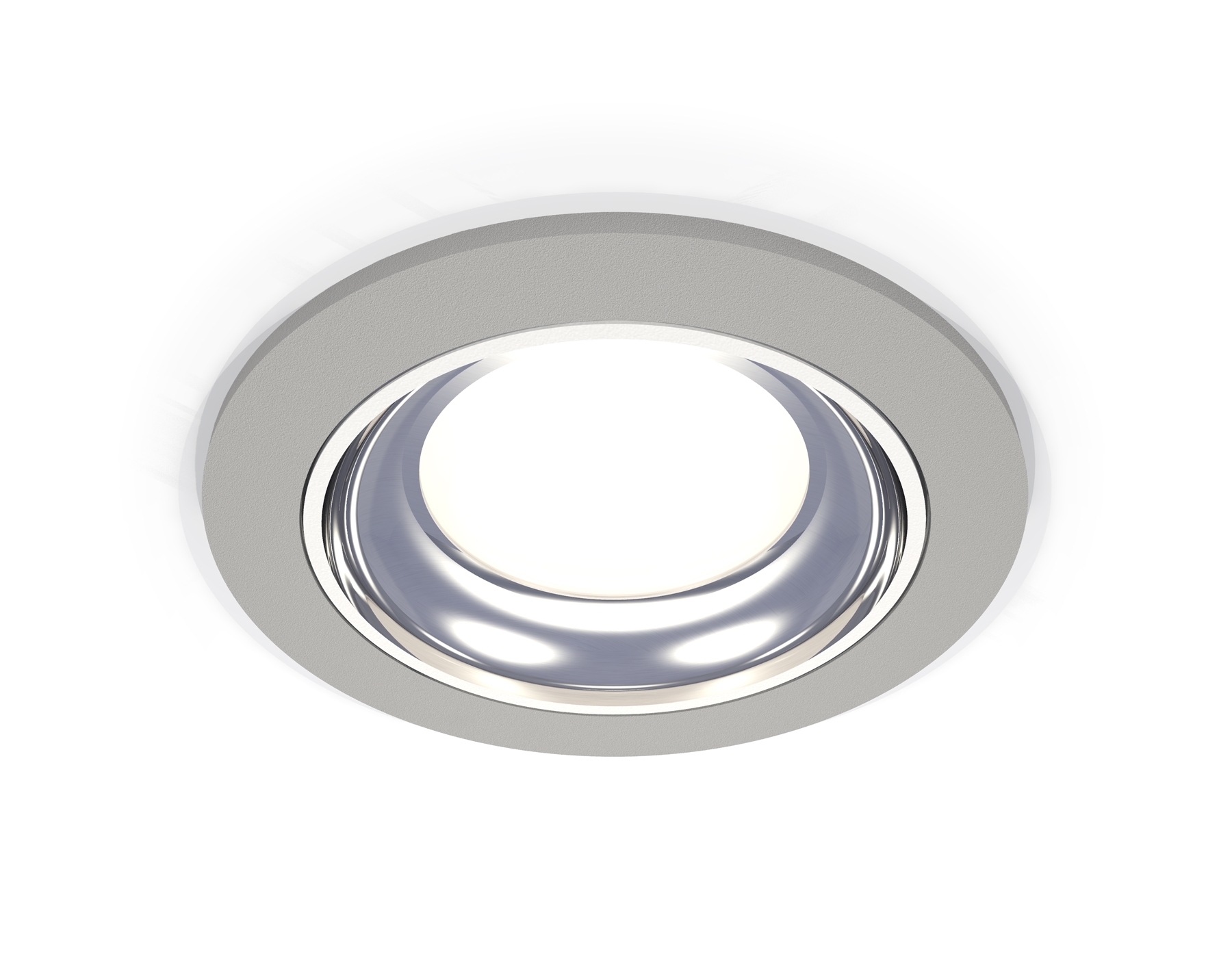 Комплект встраиваемого светильника Ambrella light XC7623061 SGR/PSL серый песок/серебро полированное MR16 GU5.3 (C7623, N7022)