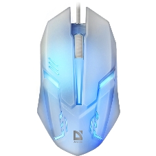 Мышь проводная Defender Cyber MB-560L белый, 1200 dpi, USB, кнопки - 3
