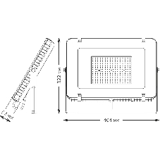 Прожектор светодиодный Gauss 613100150150Вт IP65 6500к черный 1/4