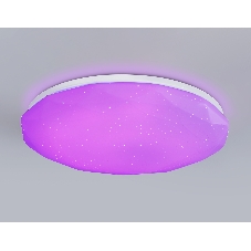 Светодиодный светильник RGB Ambrella light FZ418 WH белый IP20 66W 3000K-6500K+RGB D480*65 (ПДУ ИК)