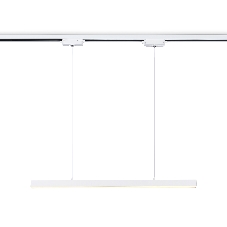 Трековый однофазный подвесной светодиодный светильник Ambrella light GL6782 WH белый LED 24W 3000K 600*22*1025