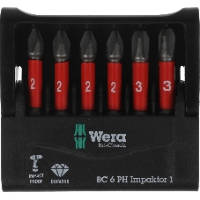 Набор бит Wera WE-057691 универсал. (6пред.) для гайковертов