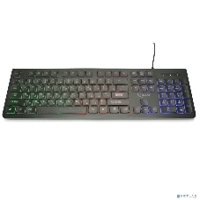 Клавиатура проводная с подсветкой Gembird KB-250L, USB, черный, 104 клавиши, подсветка Rainbow, шоколадный тип клавиш, кабель 1.5м