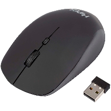 Мышь беспроводная HIPER HOMW-091 черный, 1600 dpi, радиоканал, USB, кнопки - 4