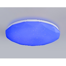 Светодиодный светильник RGB Ambrella light FZ418 WH белый IP20 66W 3000K-6500K+RGB D480*65 (ПДУ ИК)