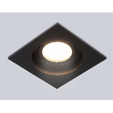 Встраиваемый поворотный точечный светильник Ambrella light TN102758 BK черный IP20 GU5.3 100*100*32