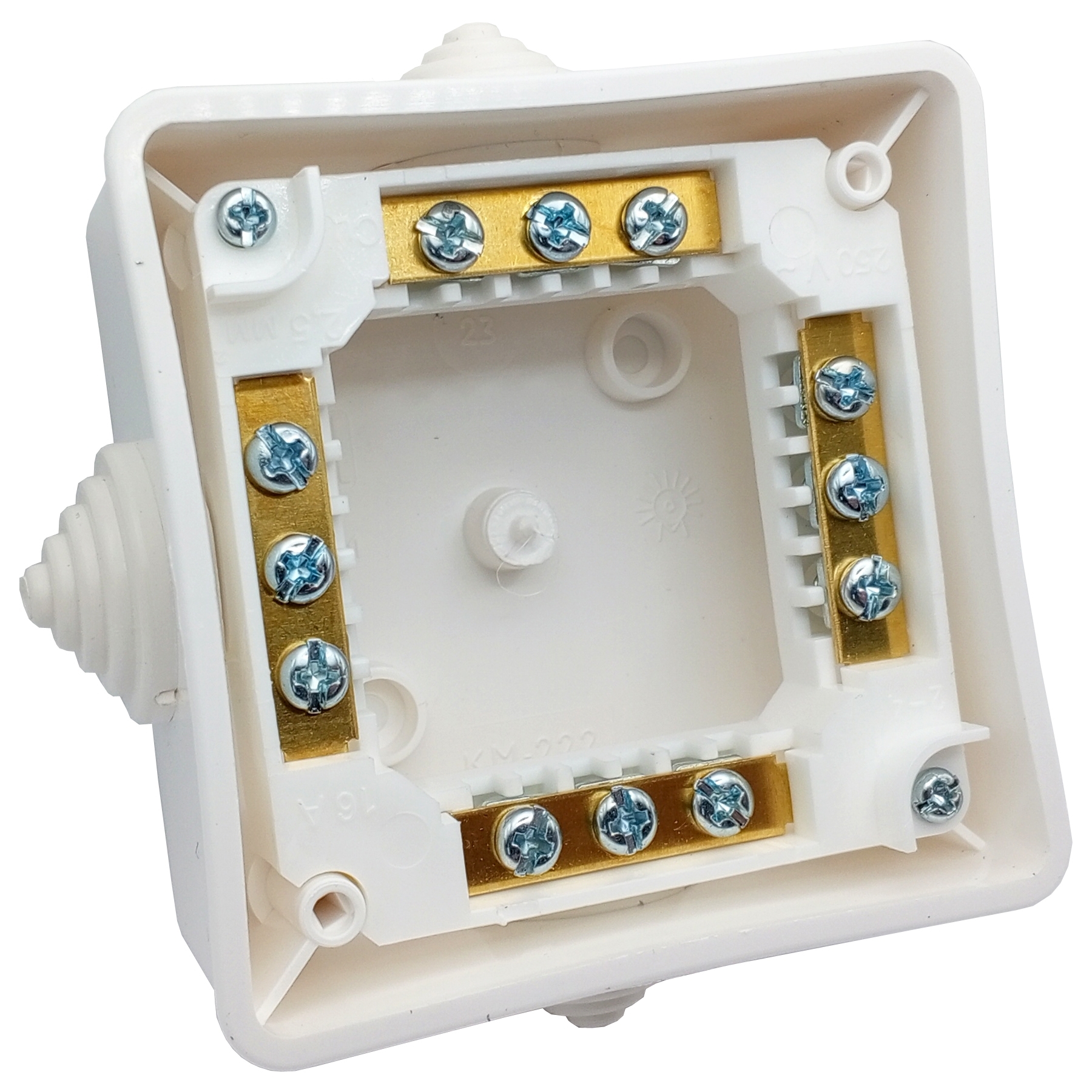 Распределительная коробка Bylectrica Рапред. коробка IP44 с клемн. колод., 80х80х41,5 мм, 4 ввода (КМ-222)