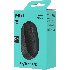 Мышь беспроводная Logitech M171 черный/серый, 1000 dpi, радиоканал, USB, кнопки - 3
