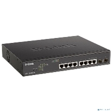 Коммутатор D-Link DGS-1100-10MPPV2/A3A, 8×1 Гбит/с + 2×1 Гбит/с SFP, настраиваемый