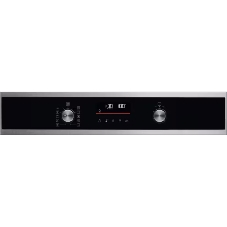 Встраиваемый духовой шкаф Electrolux COF6P76BX, Духовой шкаф электрический с конвекцией, объем 65 л, утапливаемые переключатели, 9 режимов, автопрограммы, очистка пиролитическая, 3 стекла в дверце, направляющие проволочные + телескопические (1 уровень)