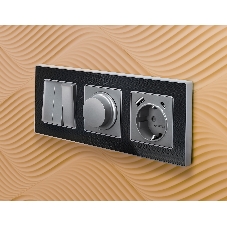 Комплект механизма электрической розетки ALFA Сталь матовый 2USB A+C 20W (быстрая зарядка) с/з QUANT (AP5100, VM160) MA510010