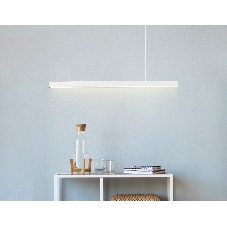 Трековый однофазный подвесной светодиодный светильник Ambrella light GL6782 WH белый LED 24W 3000K 600*22*1025