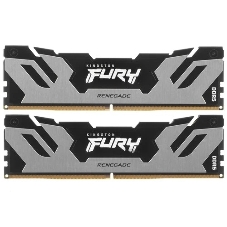 Оперативная память Kingston Fury Renegade, DDR5, 32GB (2x16GB), 6400MHz, CL32, DIMM, с радиатором, серебристый/черный