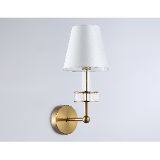 Настенный светильник Ambrella light LH71025 BS/WH латунь/белый E14 max 40W 210*150*355