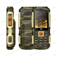 Мобильный телефон BQ 2430 Tank Power камуфляж/золотистый