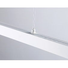 Трековый однофазный подвесной светодиодный светильник Ambrella light GL6782 WH белый LED 24W 3000K 600*22*1025