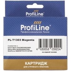 Картридж струйный ProfiLine PL-T1303 для принтеров Epson Stylus SX525WD/SX535WD/SX620/Office B42WD/BX525/BX535/BX625FWD/BX635FWD/BX925/BX935/WorkForce 525/630/3010/3520DWF/3530/3540/7015/7515/7525 с чернилами Magenta 10,1 мл