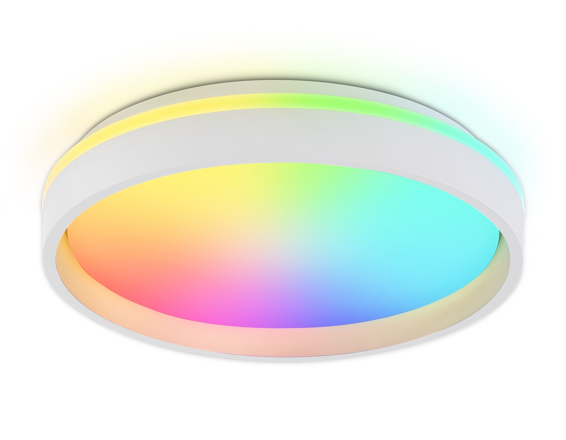 Светодиодный светильник RGB Ambrella light FZ601 WH/GD белый/золото IP20 46W 3000K-6500K+RGB D390*80 (ПДУ ИК)