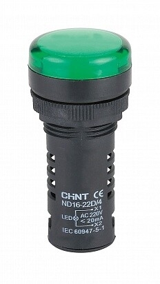 Индикатор CHINT ND16-22DS/4 зел. AC 230В