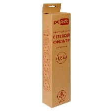 Сетевой фильтр PC Pet AP01006-1.8-BK 1.8 м, 5 розеток, черный