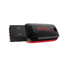 Флешка USB Netac U197 (NT03U197N-064G-20BK), 64Gb, USB 2.0, R/W 25/10, черный/красный