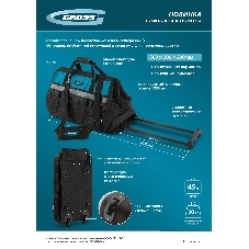 Сумка для инструмента Gross 500х280х290 мм, выдвижная рукоятка, колеса, наплечный ремень