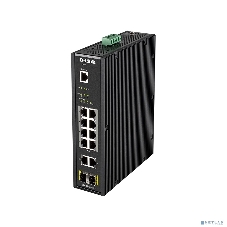 Коммутатор D-Link DIS-200G-12PS/A2A, 10×1 Гбит/с (8 PoE+) + 2×1 Гбит/с SFP, управляемый