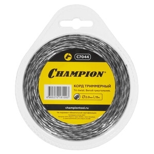 Леска для садовых триммеров Champion C7044 d=2мм L=15м