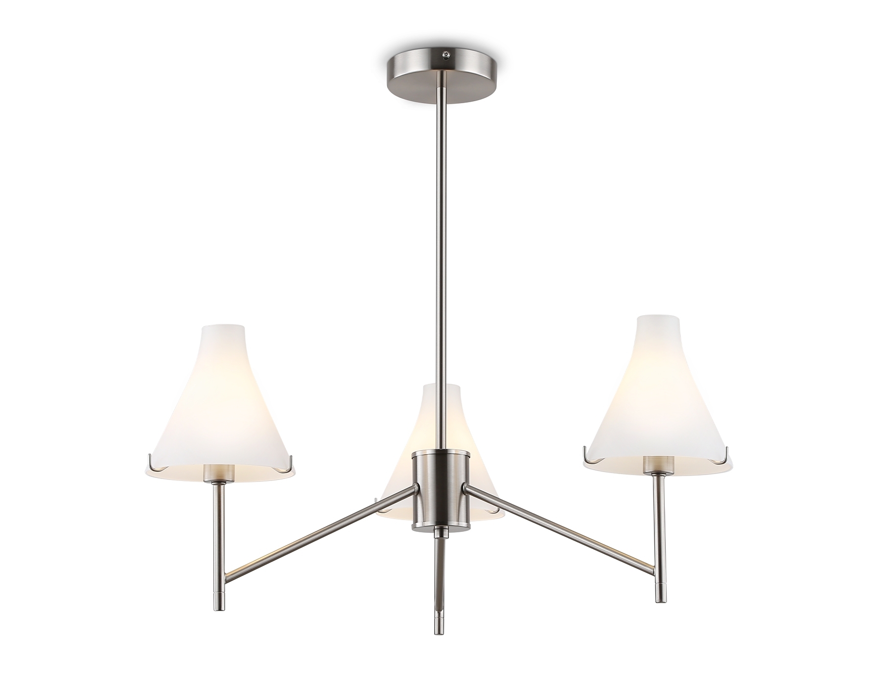 Люстра Ambrella light LH57121/3 SN/FR никель/белый матовый E14/3 max 40W D650*590