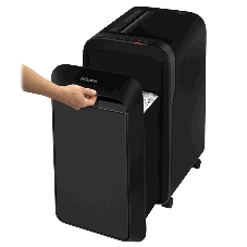 Шредер Fellowes PowerShred LX220 черный (секр.P-4)/перекрестный/20лист./30лтр./скрепки/скобы/пл.карты
