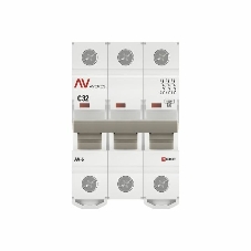 Выключатель автоматический трехполюсный AV-6 32А C 6кА AVERES mcb6-3-32C-av EKF