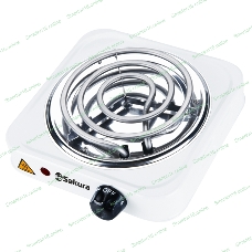 Плита настольная электрическая Sakura ПЭ-02 1000Вт 145мм 1конф/спир