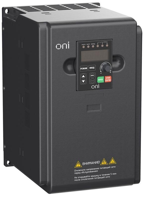 Преобразователь частоты A150 380В 3ф 7.5кВт 17А встроенный торм. модуль IEK ONI A150-33-75NT