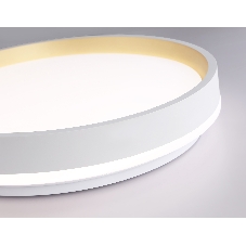 Светодиодный светильник RGB Ambrella light FZ601 WH/GD белый/золото IP20 46W 3000K-6500K+RGB D390*80 (ПДУ ИК)