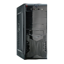 Компьютерный корпус Miditower ExeGate EX280387RUS CP-604 Black, ATX, (CP400W, 80мм), 2хUSB, Audio