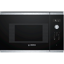 Встраиваемая микроволновая печь Bosch BFL524MS0 нержавеющая сталь, 20 л, 800 Вт, переключатели - поворотный механизм/сенсор