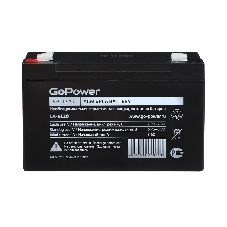 Аккумулятор свинцово-кислотный GoPower LA-6120 6V 12Ah (1/10)