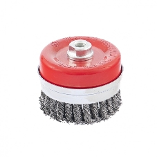 Щетка Matrix для УШМ Heavy Duty, 100 мм, М14, Чашка, крученая проволока 0,5 мм