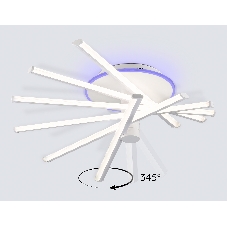 Потолочный светодиодный светильник Ambrella light FL6231 WH белый 88W 3000K-6400K+RGB 605*605*200 (ПДУ ИК)