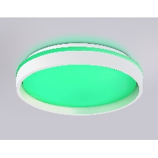 Светодиодный светильник RGB Ambrella light FZ601 WH/GD белый/золото IP20 46W 3000K-6500K+RGB D390*80 (ПДУ ИК)