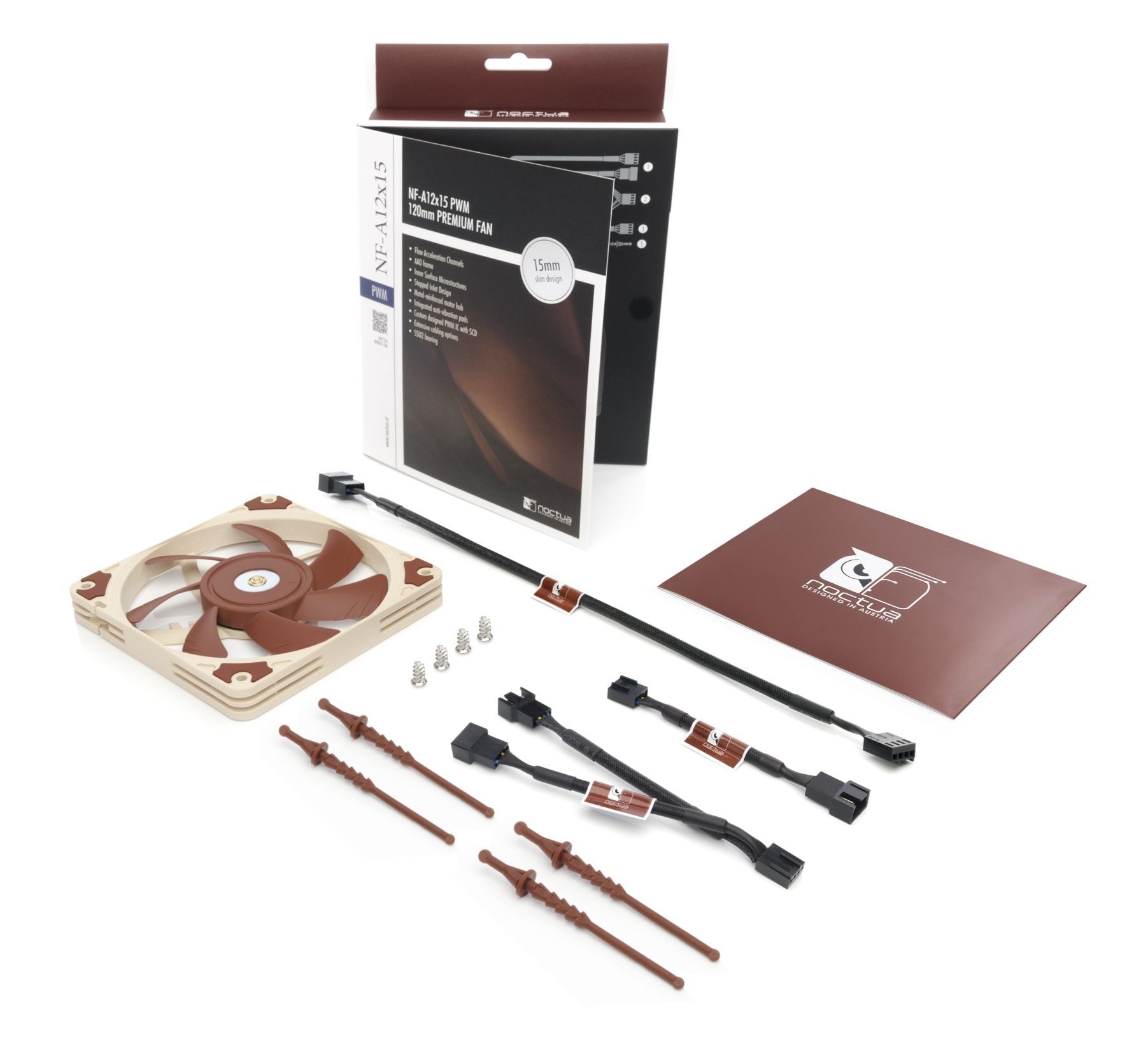 Вентилятор для корпуса 1 Ватт/ Noctua  Case 120 (120x120x15, 1400-1850 об/мин, 23.9dBA, 4pin PWM)