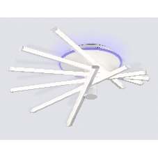 Потолочный светодиодный светильник Ambrella light FL6231 WH белый 88W 3000K-6400K+RGB 605*605*200 (ПДУ ИК)
