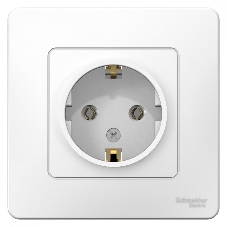 Розетка СП Blanca 16А 250В без шторок с заземл. бел. SchE BLNRS001011