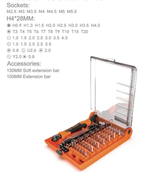 Отвертка с набором бит Jakemy JM-8130