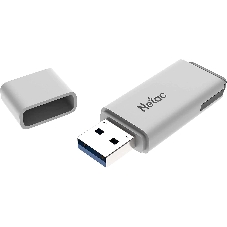 Флешка USB Netac U185 (NT03U185N-004G-20WH), 4Gb, USB 2.0, R/W 25/10, белый/серый