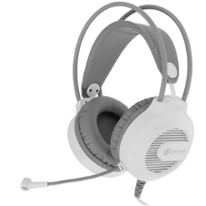 Гарнитура Oklick HS-L300G белый, проводная, 3.5 мм, подсветка