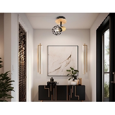 Светильник Ambrella light TR8751 BK/WD черный/дерево IP20 E27 D115*175