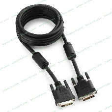 Кабель DVI-D dual link Gembird/Cablexpert, 25M/25M, 3.0м, черный, экран, феррит.кольца, пакет
