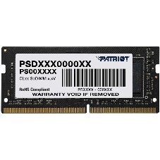 Оперативная память Patriot Signature, DDR4, 4GB (1x4 GB), 2666 MHz, CL19, SO-DIMM