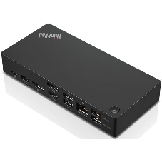 USB-концентратор Lenovo ThinkPad 40AY0090EU, USB Type-C, USB/USB Type-C/RJ-45/HDMI/DisplayPort/mini-jack 3.5мм, USB
